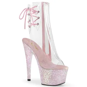 ADORE-1018C Pleaser Clear/Opal Multi Glitter Sexy Platform Shoes (Pole Dancing Heels)