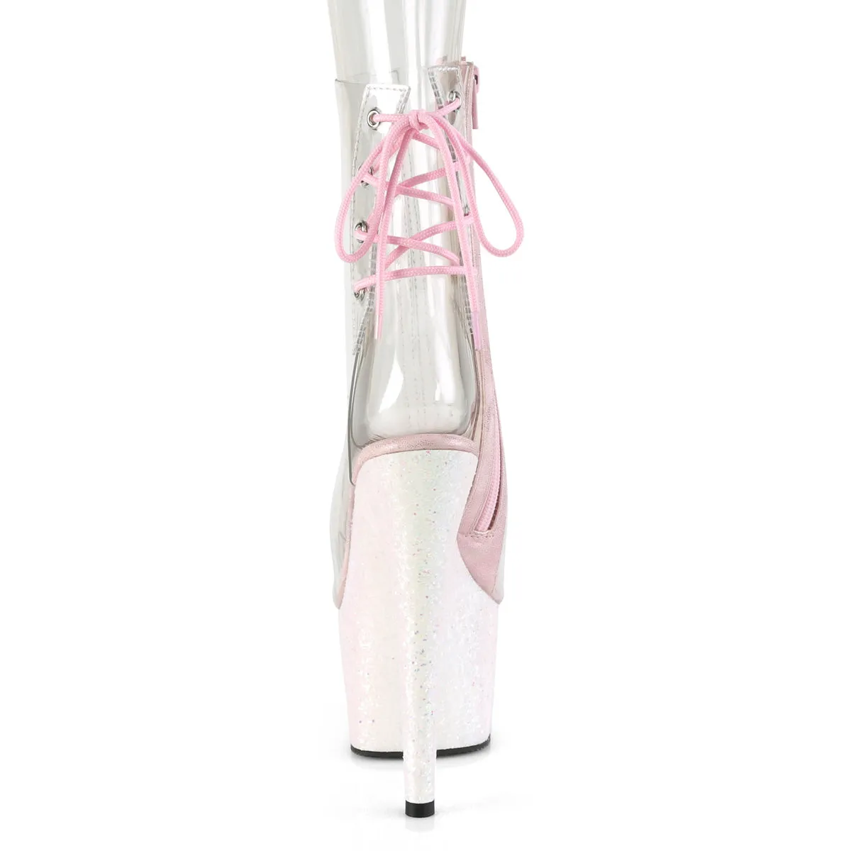 ADORE-1018C Pleaser Clear/Opal Multi Glitter Sexy Platform Shoes (Pole Dancing Heels)