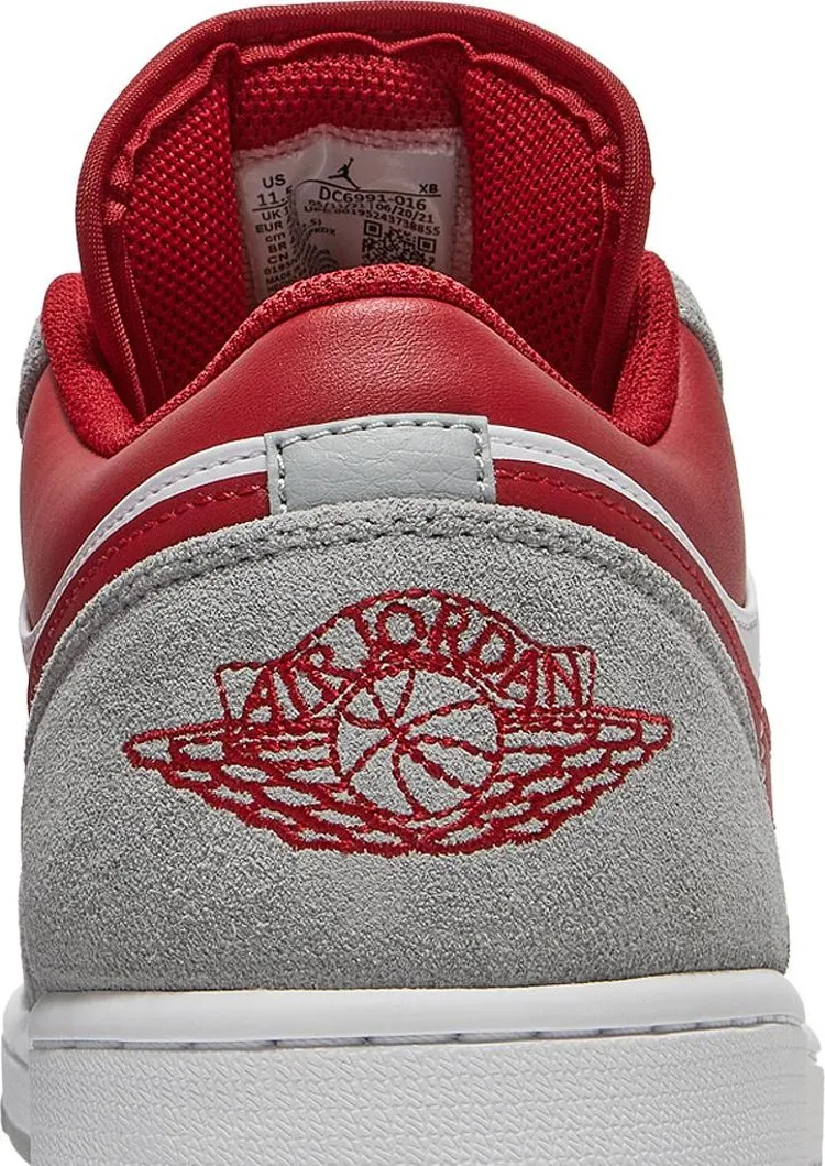 Air Jordan 1 Low SE Light Smoke Gray Gym Red, white