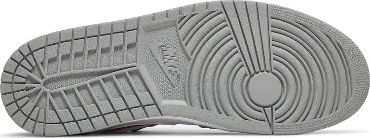 Air Jordan 1 Low SE Light Smoke Gray Gym Red, white