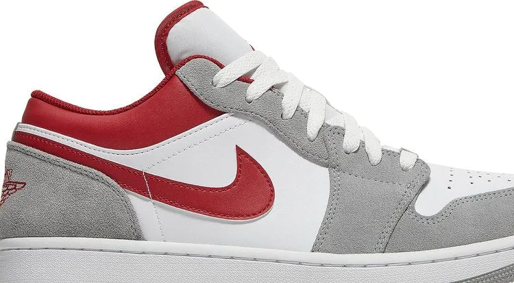 Air Jordan 1 Low SE Light Smoke Gray Gym Red, white