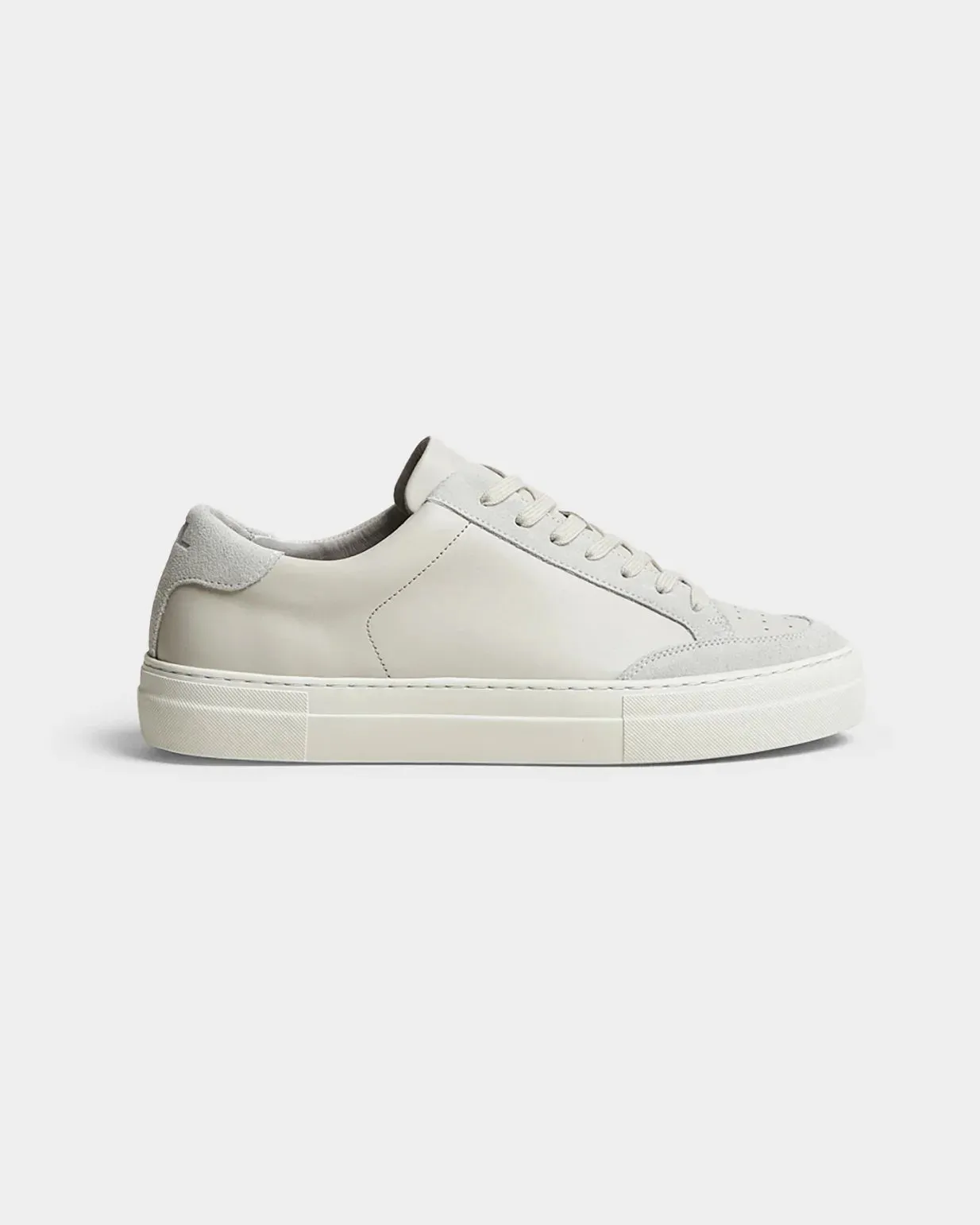 Art Signature Leather Sneaker - Light Grey