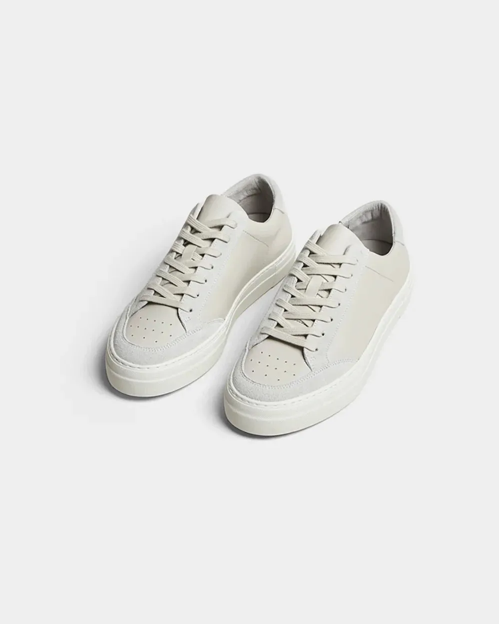 Art Signature Leather Sneaker - Light Grey