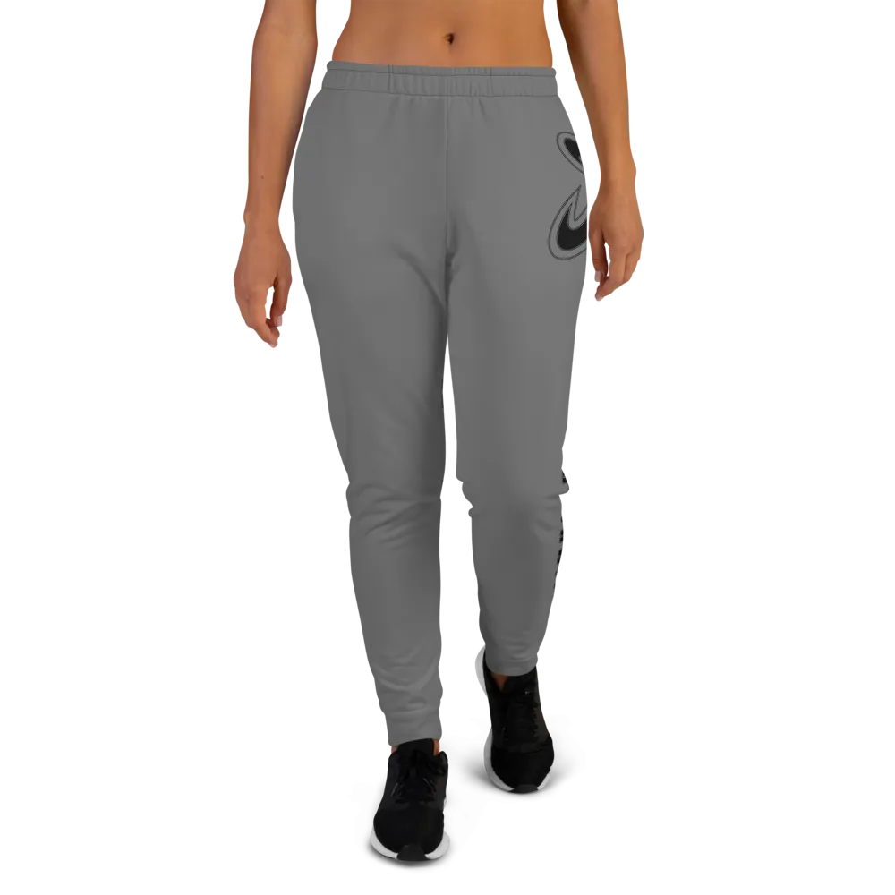 Athletic Apparatus Grey Black Logo Women's Joggers