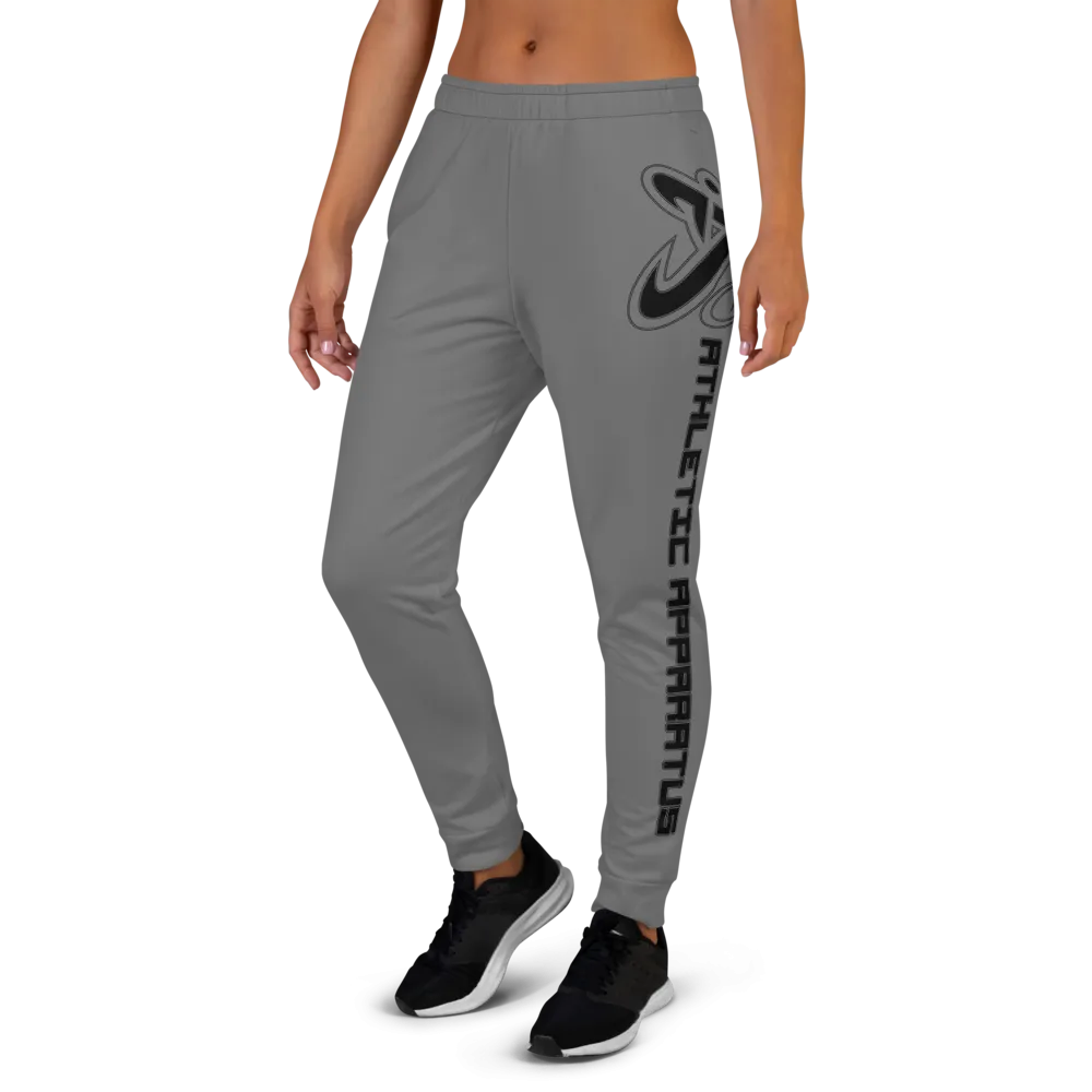 Athletic Apparatus Grey Black Logo Women's Joggers