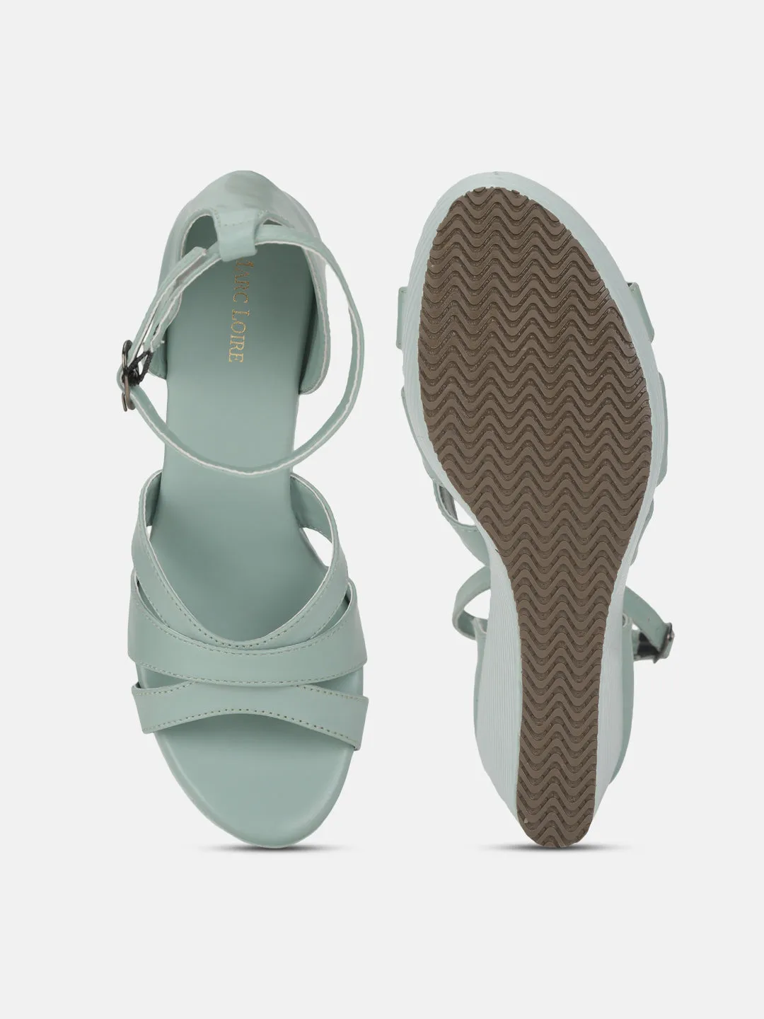 Buckle Straps Wedge Heels