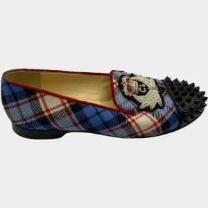 Christian Louboutin women's tartan print 'Intern' loafers