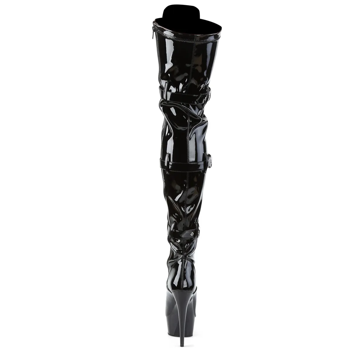 DELIGHT-3028 Pleaser Black Patent Sexy Platform Shoes (Pole Dancing Heels)