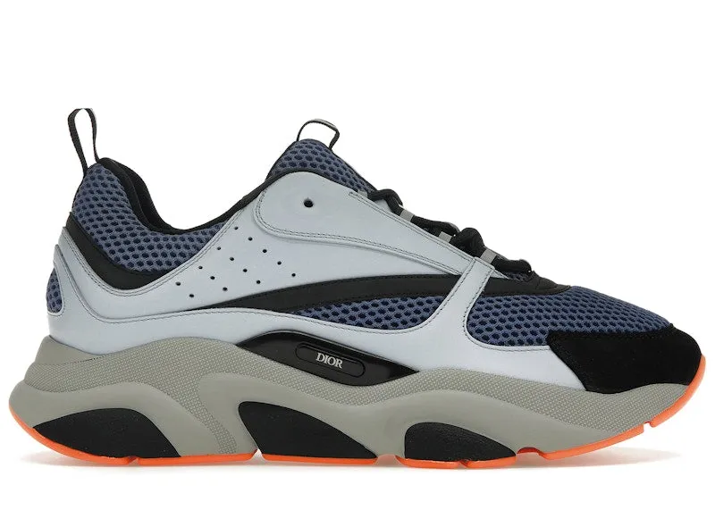 Dior B22 Blue Technical Mesh Light Blue Grey Orange
