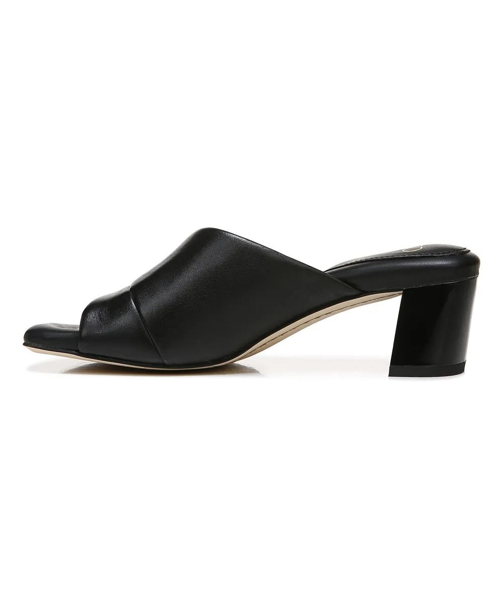 Dreamy Black Leather Franco Sarto Sandals