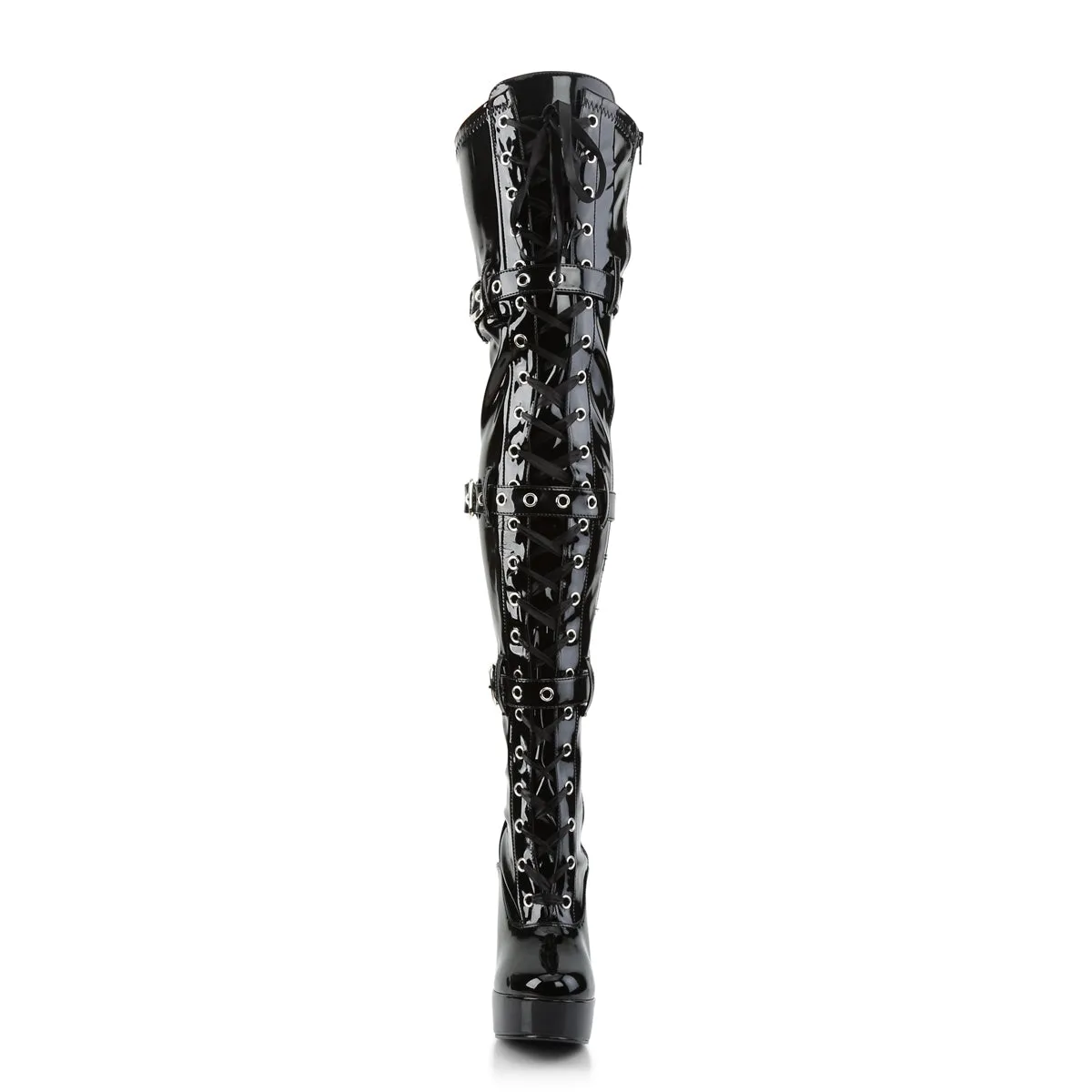 ELECTRA-3028 Pleaser Black Patent Sexy Platform Shoes (Pole Dancing Heels)