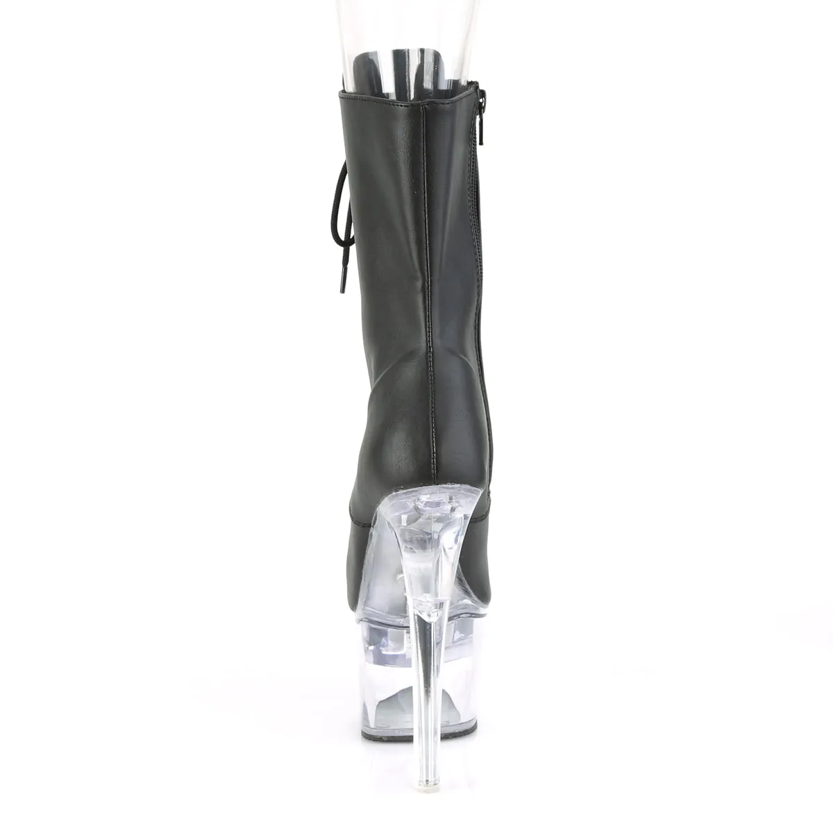 FLASHDANCE-1020-7 Pleaser Black Faux Leather Sexy Platform Shoes (Pole Dancing Heels)