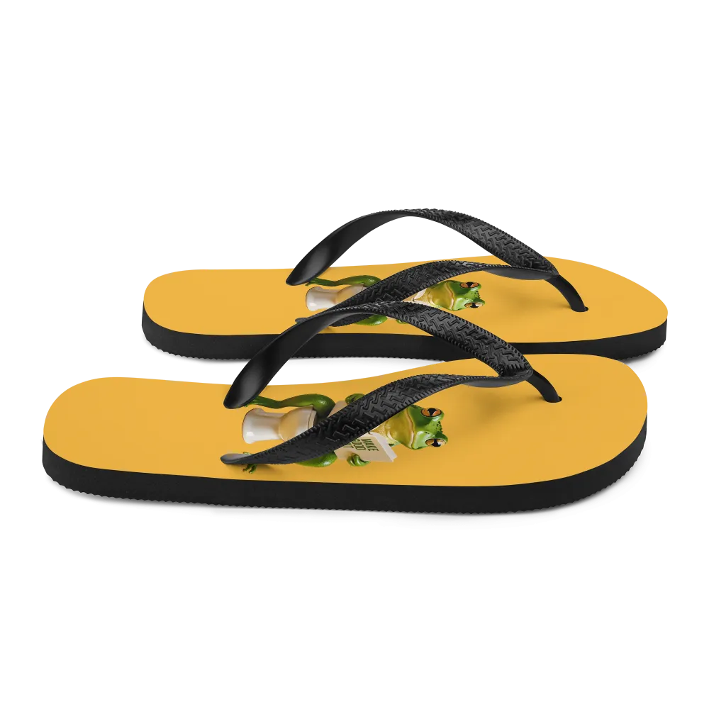 Frog Poop Flip Flops