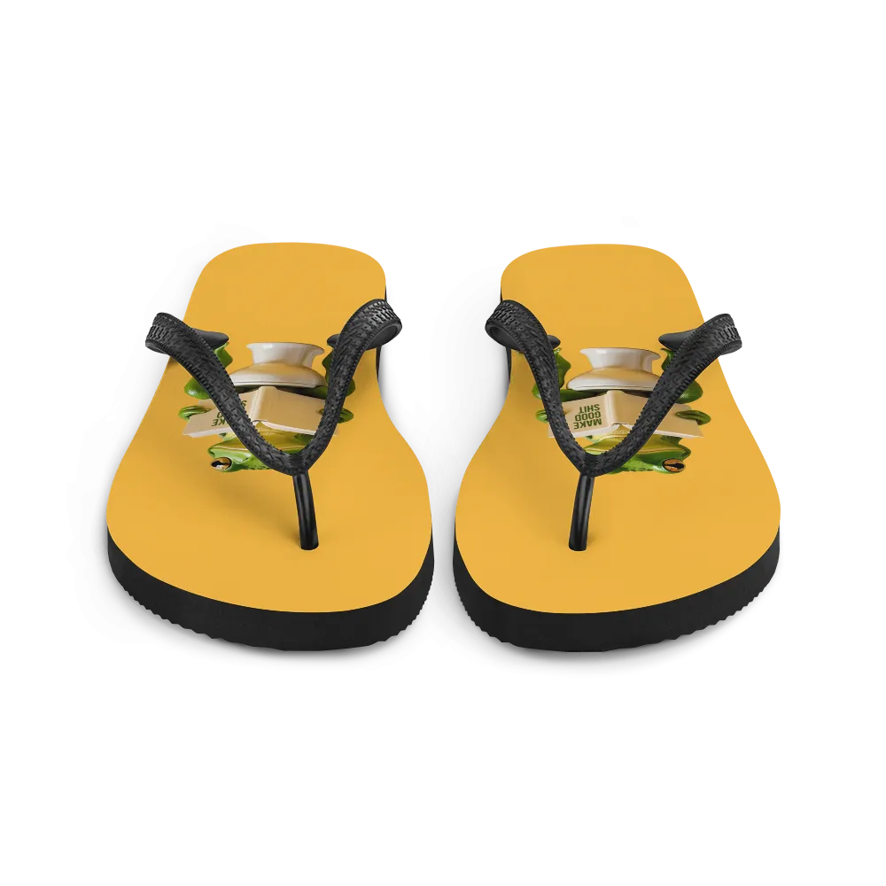Frog Poop Flip Flops