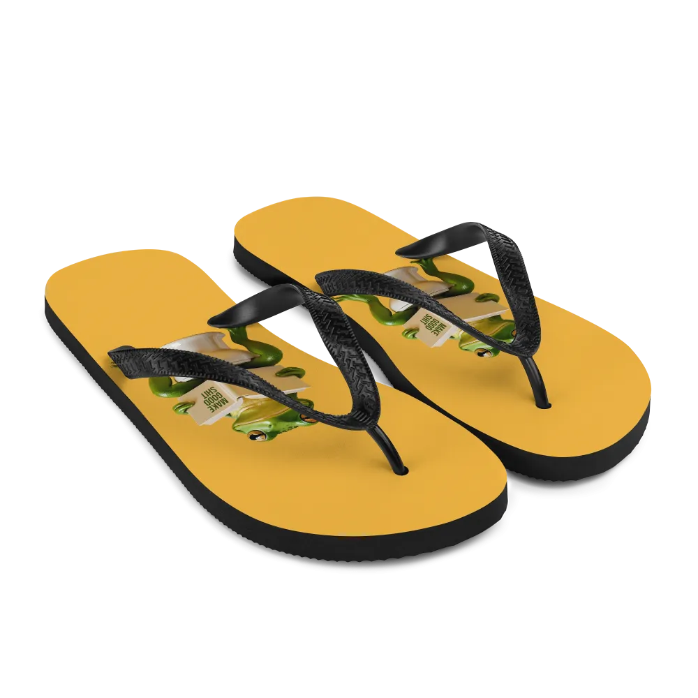 Frog Poop Flip Flops