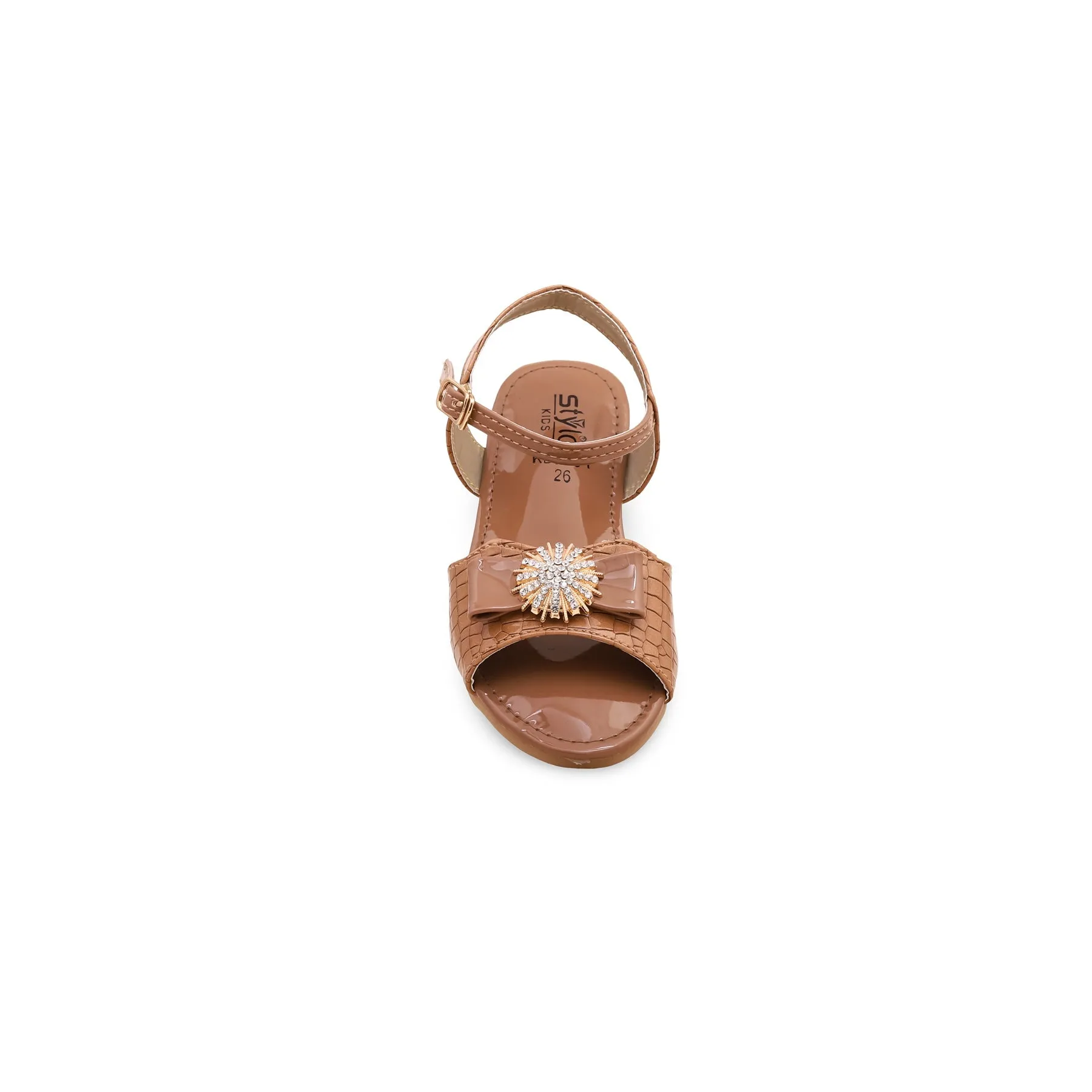 Girls Brown Formal Sandal KD7991
