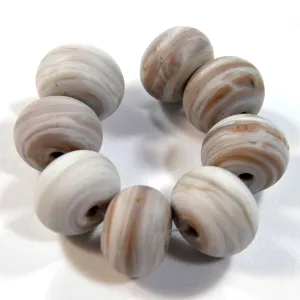 Handmade Lampwork Glass Beads, Painted Desert Etched Matte 997e