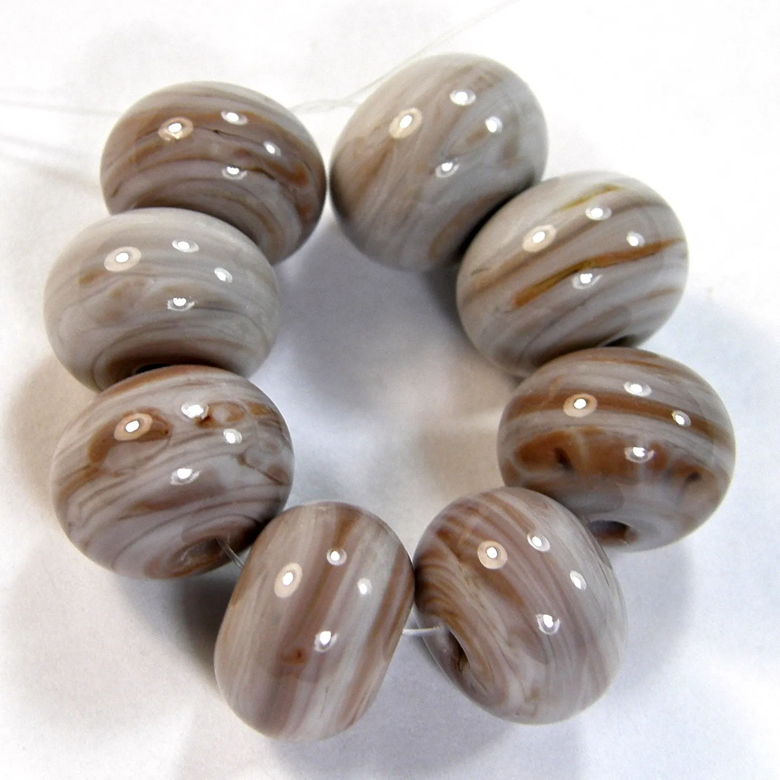 Handmade Lampwork Glass Beads, Painted Desert Shiny Glossy 997g