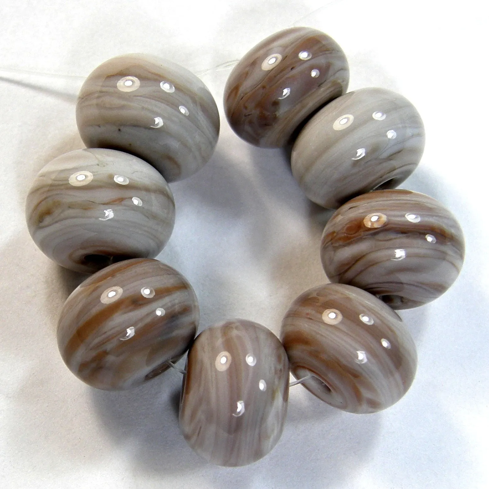 Handmade Lampwork Glass Beads, Painted Desert Shiny Glossy 997g
