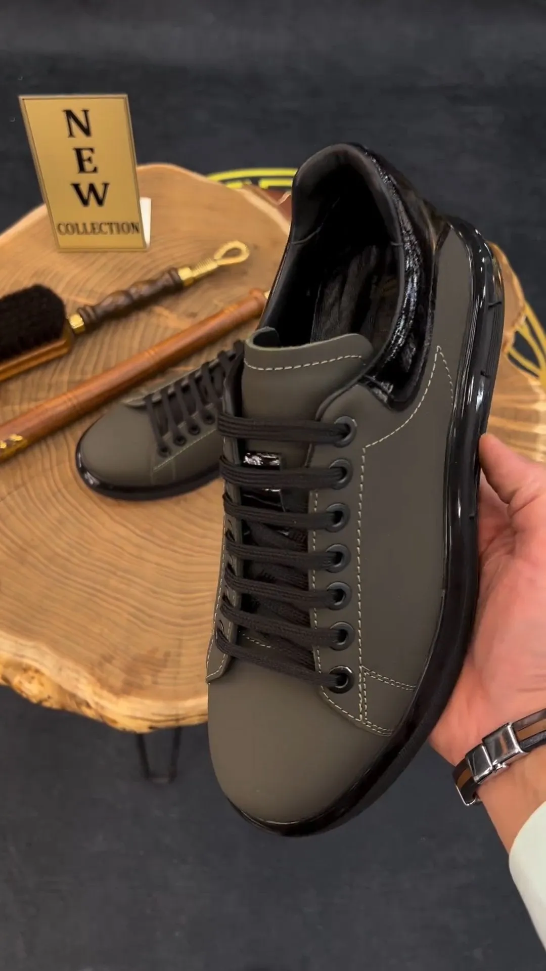 Italian light luxury cowhide sneakers