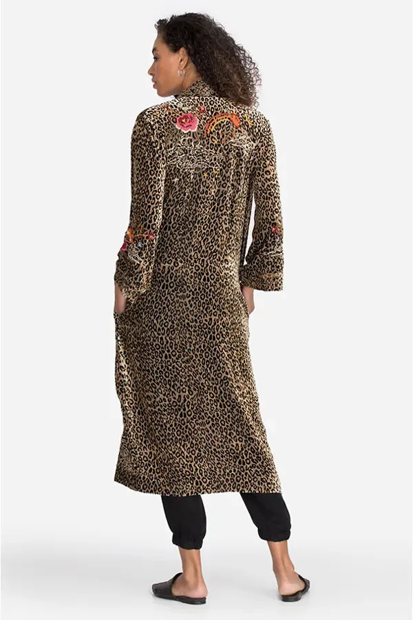 JOHNNY WAS KEONE VELVET KIMONO COAT