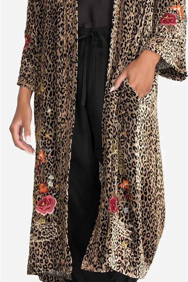 JOHNNY WAS KEONE VELVET KIMONO COAT