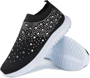 Ladmiple Shoes For Women Sneakers Slip On Walking Shoes Lightweight Running Jogging Sneakers Non Slip Gym Tennis Shoes