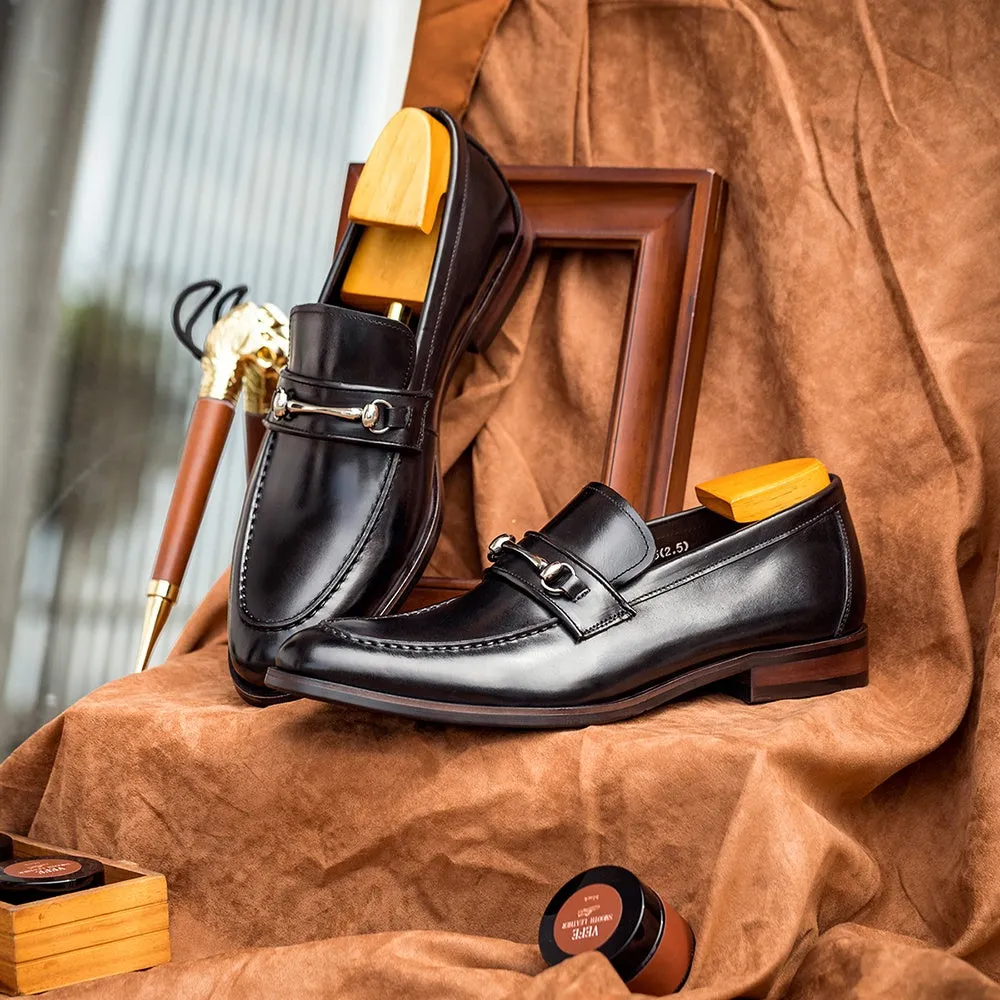 luxury buttermilk skin loafers men dress shoes