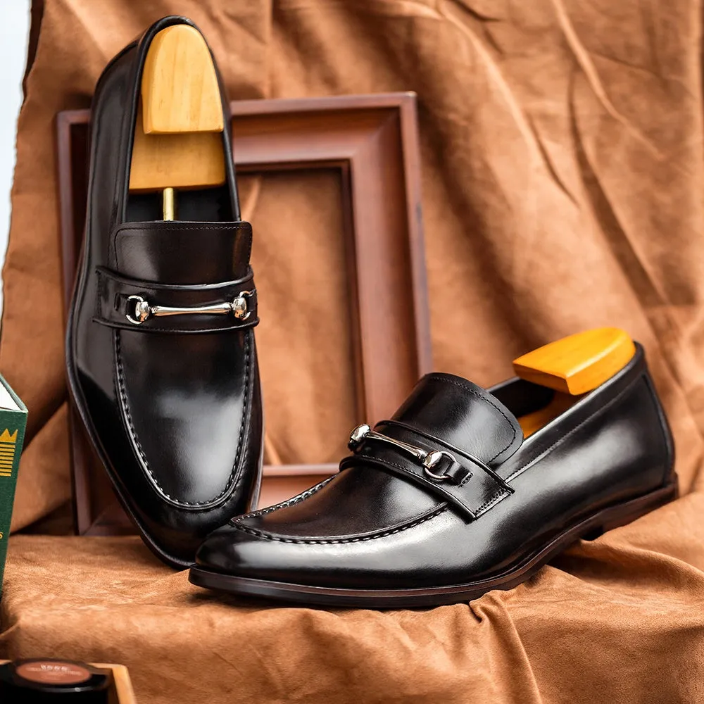 luxury buttermilk skin loafers men dress shoes