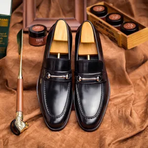 luxury buttermilk skin loafers men dress shoes