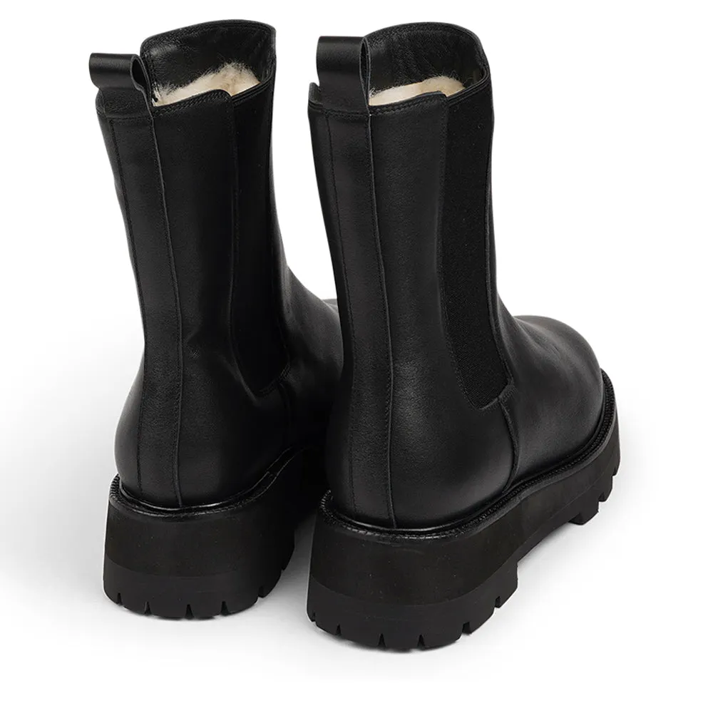 Musala - Leather boots with flyknit