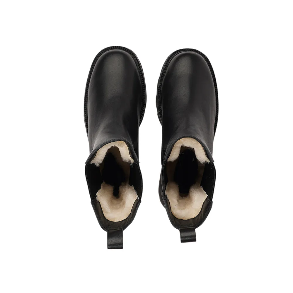 Musala - Leather boots with flyknit