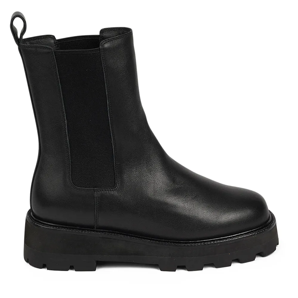 Musala - Leather boots with flyknit