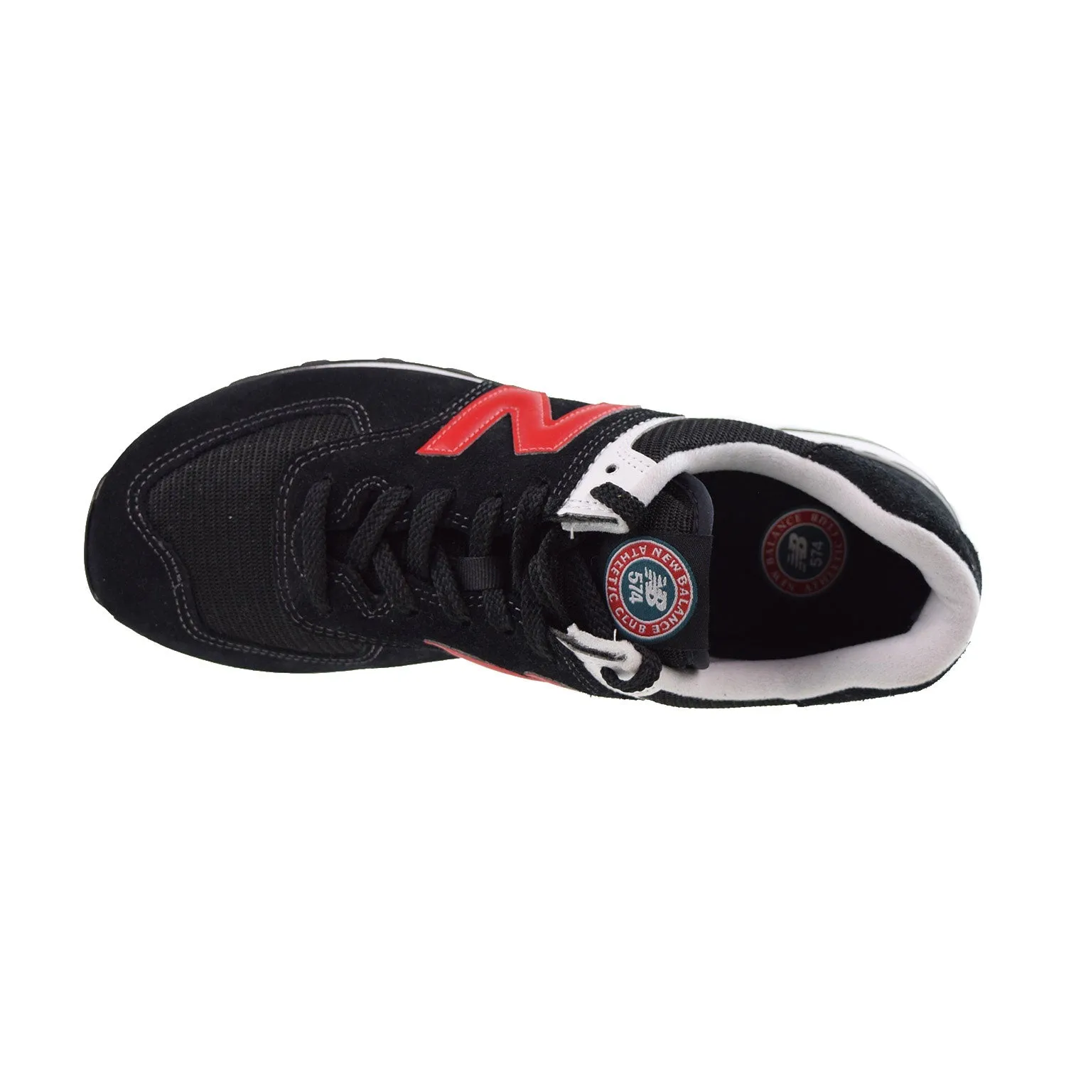 New Balance 574 Men's Shoes Black-Red-Grey