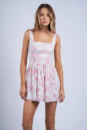 Pink Mini Floral Dress