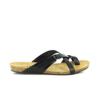 Plakton 575125 Coal Black Thong Sandals