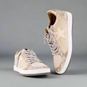 Shu Shop beige Paz snake print sneakers, size 7, LIKE NEW!