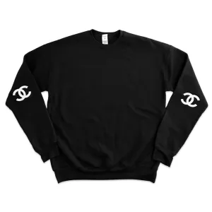 Sweatshirt: Black CC Elbow Patches