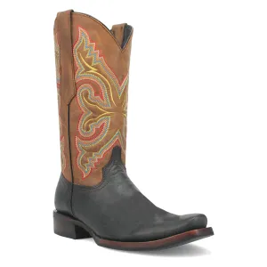 True Grit Leather Boot - Black/Tan - DI141-BK