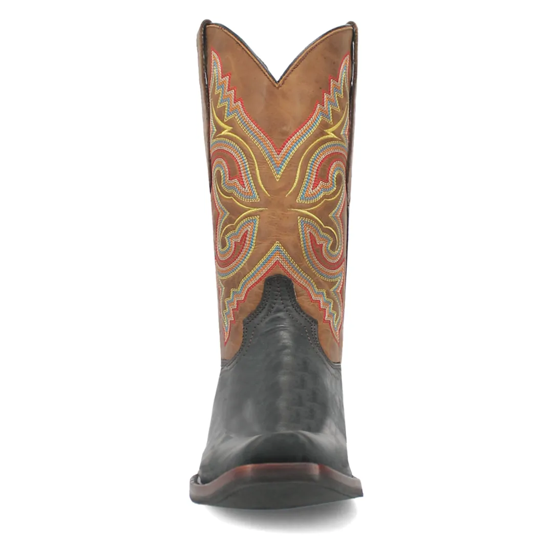 True Grit Leather Boot - Black/Tan - DI141-BK