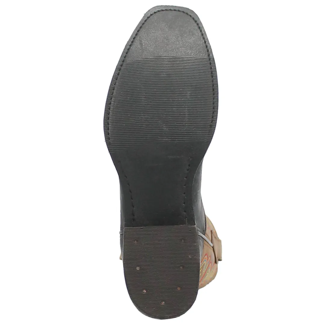 True Grit Leather Boot - Black/Tan - DI141-BK