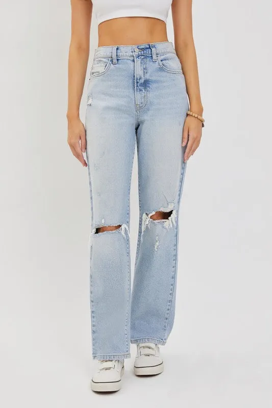 Vintage Light-Wash Dad Jeans