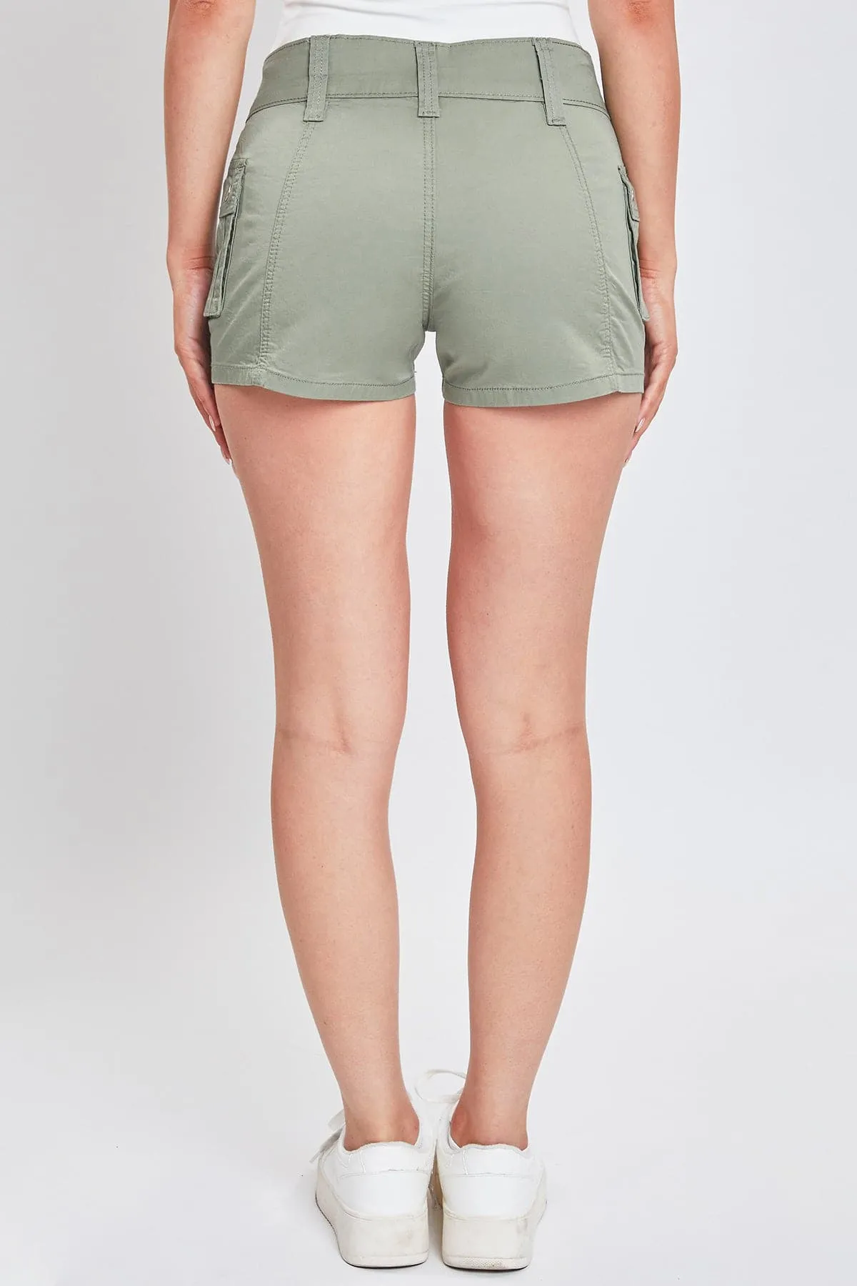Women's Low Rise Poplin Cargo Shorts