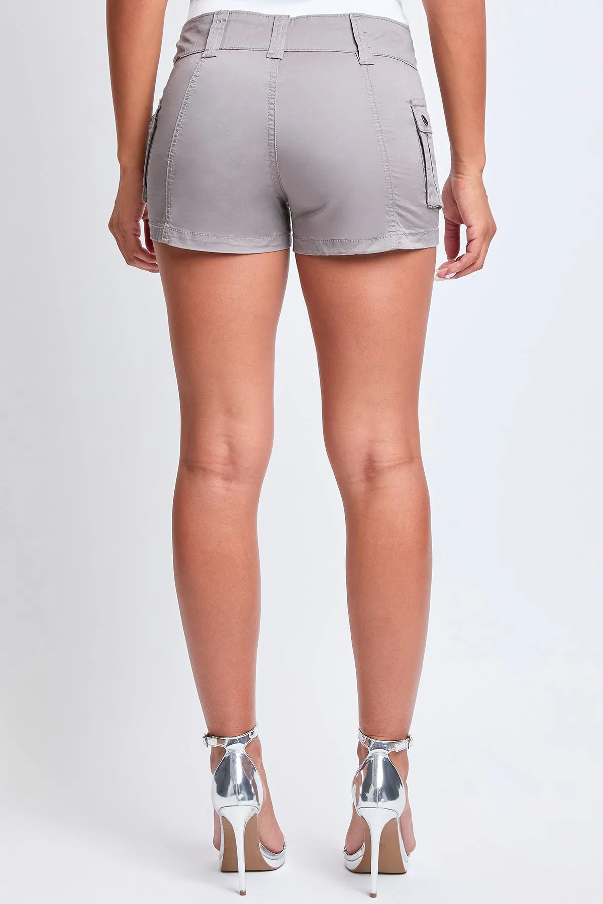 Women's Low Rise Poplin Cargo Shorts
