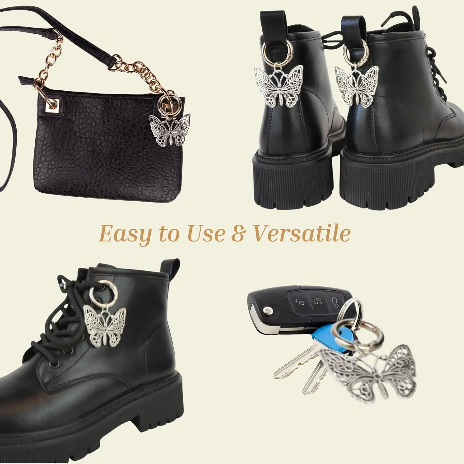 Y2K Retro Alloy Shoe Charms for Martin Boots & Sneakers  DIY Fashion Jewelry Decor for Women Men  Cute Boot Accessories, Trendy Keychain Bag Charm